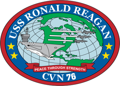Navy Carrier Ship Cvn 76 Uss Ronald Reagan Sticker