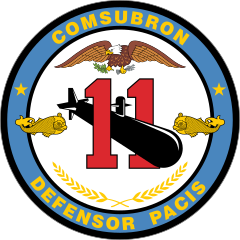 Navy Commander Submarine Squadron 11 Sticker
