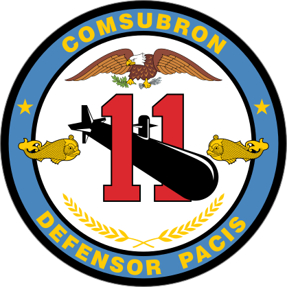 Navy Commander Submarine Squadron 11 Sticker