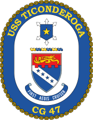 Navy Cruiser Ship Cg 47 Uss Ticonderoga Sticker