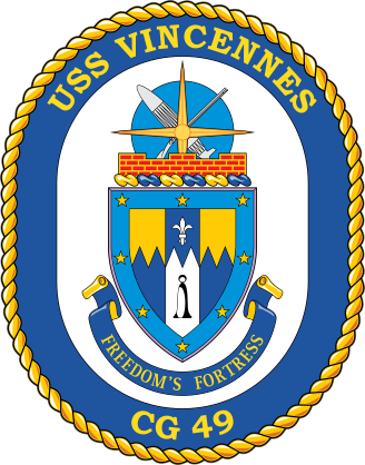 Navy Cruiser Ship Cg 49 Uss Vincennes Sticker