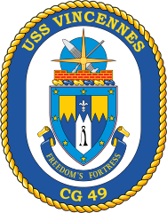 Navy Cruiser Ship Cg 49 Uss Vincennes Sticker