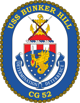 Navy Cruiser Ship Cg 52 Uss Bunker Hill Sticker