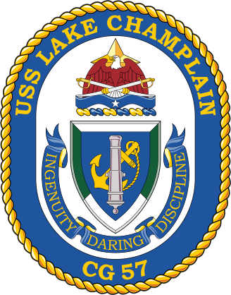Navy Cruiser Ship Cg 57 Uss Lake Champlain Sticker