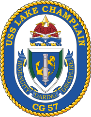 Navy Cruiser Ship Cg 57 Uss Lake Champlain Sticker