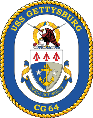 Navy Cruiser Ship Cg 64 Uss Gettysburg Sticker
