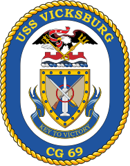 Navy Cruiser Ship Cg 69 Uss Vicksburg Sticker