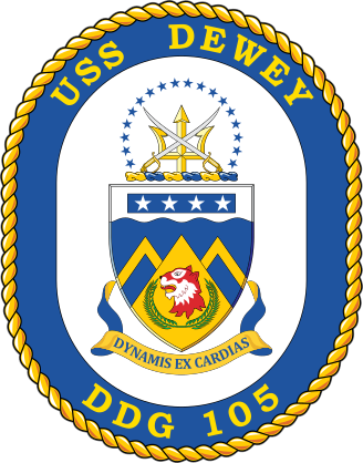 Navy Destroyer Ship Ddg 105 Uss Dewey Sticker