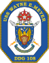 Navy Destroyer Ship Ddg 108 Uss Wayne E. Meyer Sticker