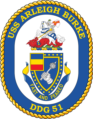 Navy Destroyer Ship Ddg 51 Uss Arleigh Burke Sticker