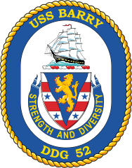 Navy Destroyer Ship Ddg 52 Uss Barry Sticker