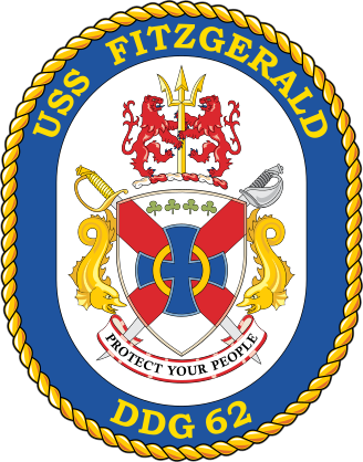 Navy Destroyer Ship Ddg 62 Uss Fitzgerald Sticker