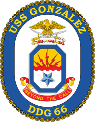 Navy Destroyer Ship Ddg 66 Uss Gonzalez Sticker