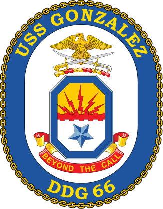 Navy Destroyer Ship Ddg 66 Uss Gonzalez Sticker