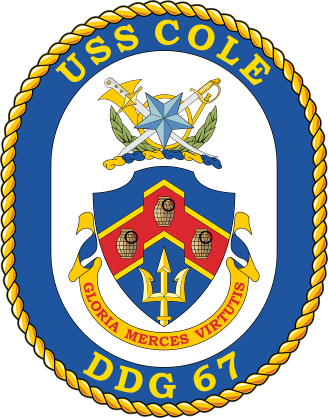 Navy Destroyer Ship Ddg 67 Uss Cole Sticker