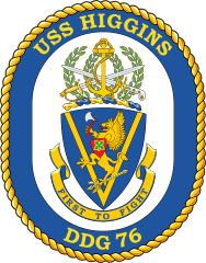 Navy Destroyer Ship Ddg 76 Uss Higgins Sticker