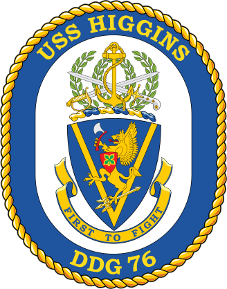 Navy Destroyer Ship Ddg 76 Uss Higgins Sticker