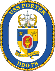 Navy Destroyer Ship Ddg 78 Uss Porter Sticker