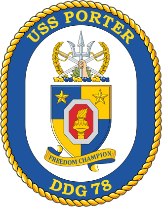 Navy Destroyer Ship Ddg 78 Uss Porter Sticker
