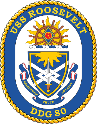 Navy Destroyer Ship Ddg 80 Uss Roosevelt Sticker