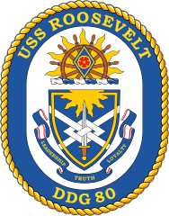 Navy Destroyer Ship Ddg 80 Uss Roosevelt Sticker