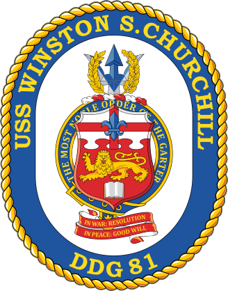 Navy Destroyer Ship Ddg 81 Uss Winston S. Churchill Sticker