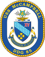 Navy Destroyer Ship Ddg 85 Uss Mccampbell Sticker