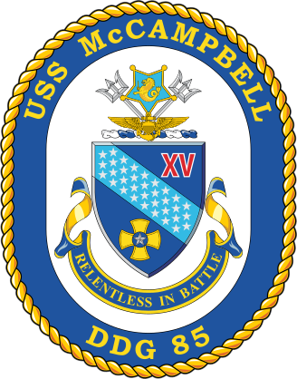 Navy Destroyer Ship Ddg 85 Uss Mccampbell Sticker
