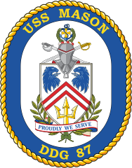 Navy Destroyer Ship Ddg 87 Uss Mason Sticker