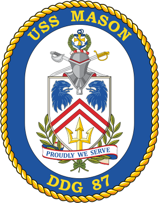 Navy Destroyer Ship Ddg 87 Uss Mason Sticker