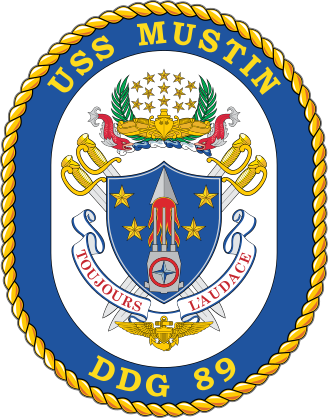 Navy Destroyer Ship Ddg 89 Uss Mustin Sticker