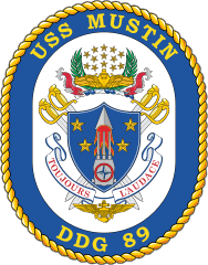 Navy Destroyer Ship Ddg 89 Uss Mustin Sticker