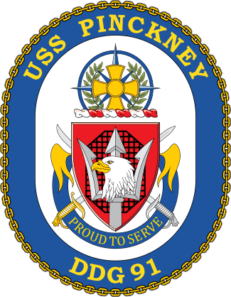 Navy Destroyer Ship Ddg 91 Uss Pinckney Sticker