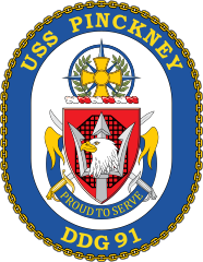 Navy Destroyer Ship Ddg 91 Uss Pinckney Sticker