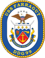Navy Destroyer Ship Ddg 99 Uss Farragut Sticker