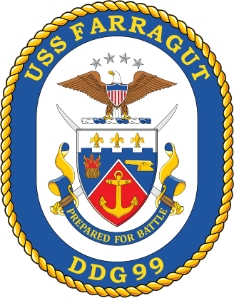 Navy Destroyer Ship Ddg 99 Uss Farragut Sticker