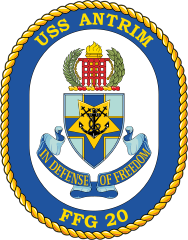 Navy Frigate Ship Ffg 20 Uss Antrim Sticker