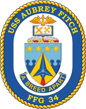 Navy Frigate Ship Ffg 34 Uss Aubrey Fitch Sticker