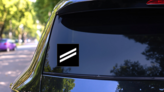 Navy Rank E-2 Seaman Sticker on a Rear Car Window (New) example