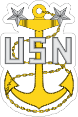 Navy Rank E-9 Master Chief Petty Officer Insignia Sticker