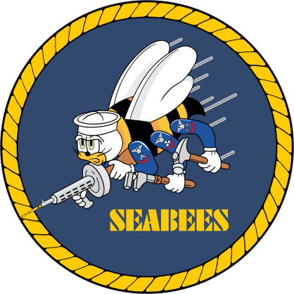 Navy Seabee Construction  Force Emblem Sticker