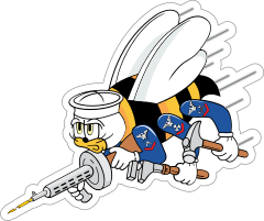 Navy Seabee Construction  Force Logo Sticker