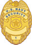 Navy Security Badge Sticker