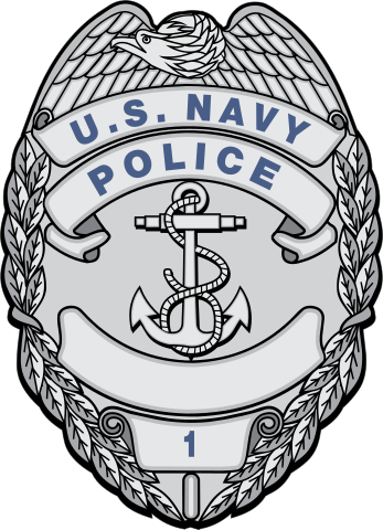 Navy Silver Police Badge Sticker - 50+ Color Options!