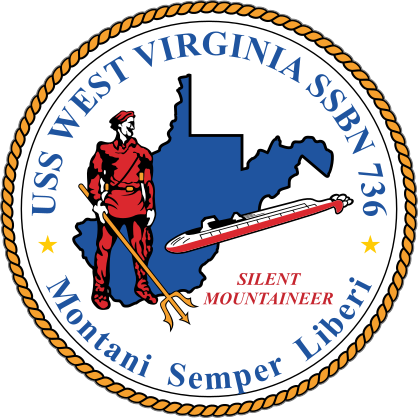 Navy Submarine Ssbn 736 Uss West Virginia Sticker