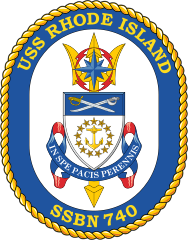 Navy Submarine Ssbn 740 Uss Rhode Island Sticker