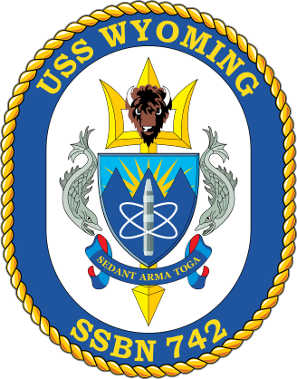 Navy Submarine Ssbn 742 Uss Wyoming Sticker