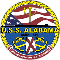 Navy Submarine Ssbn Uss Alabama Sticker