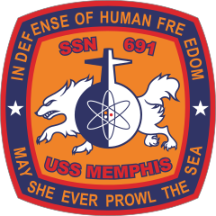 Navy Submarine Ssn 691 Uss Memphis Sticker