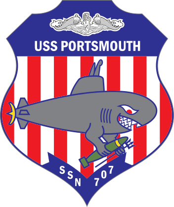 Navy Submarine Ssn 707 Uss Portsmouth Sticker
